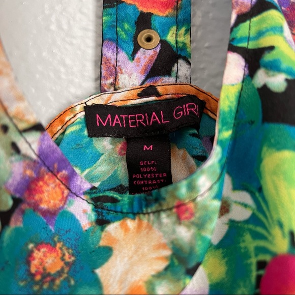 MATERIAL GIRL floral summer tank top open back M - Picture 8 of 8
